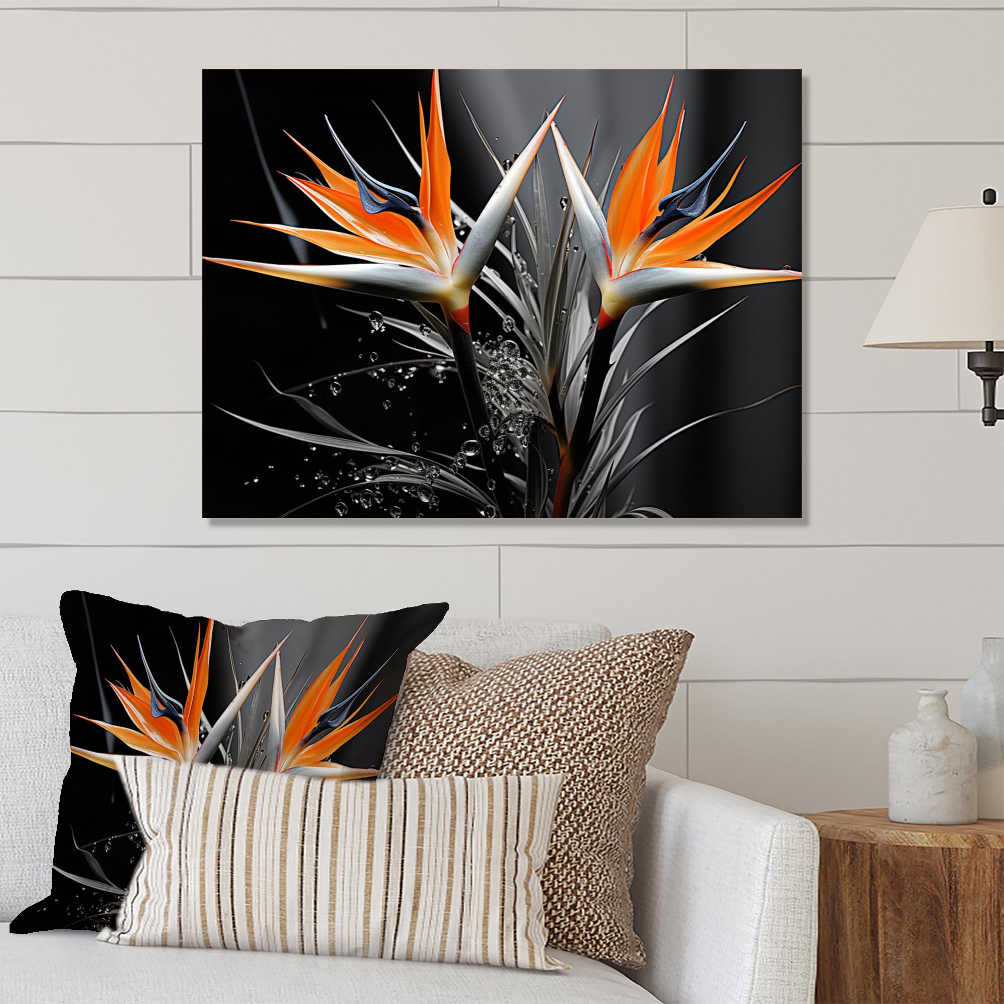 Amazon.com: DesignQ Birds Of Paradise Metal wall art, Tropical